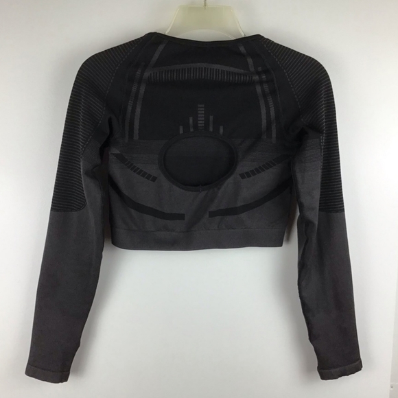GYMSHARK Geo Seamless Long Sleeve Crop Top - Picture 4 of 7